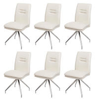 ESSZIMMERSTUHL Cremeweiß 6er-Set - Weiß, Textil (47/90/60cm) - MCW