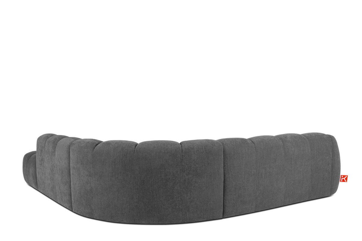 ECKSOFA RECHTS FLAVA, Aschgrau - Grau, Holz/Holzwerkstoff (310/314cm) - KONSIMO®