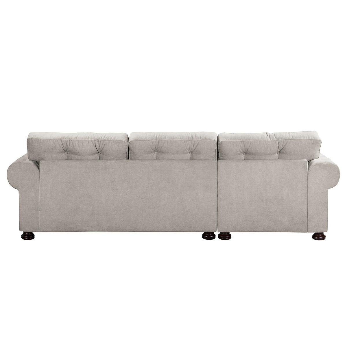 ECKSOFA mit Longchair - Microfaser - Grau, Textil (302/166cm) - home24