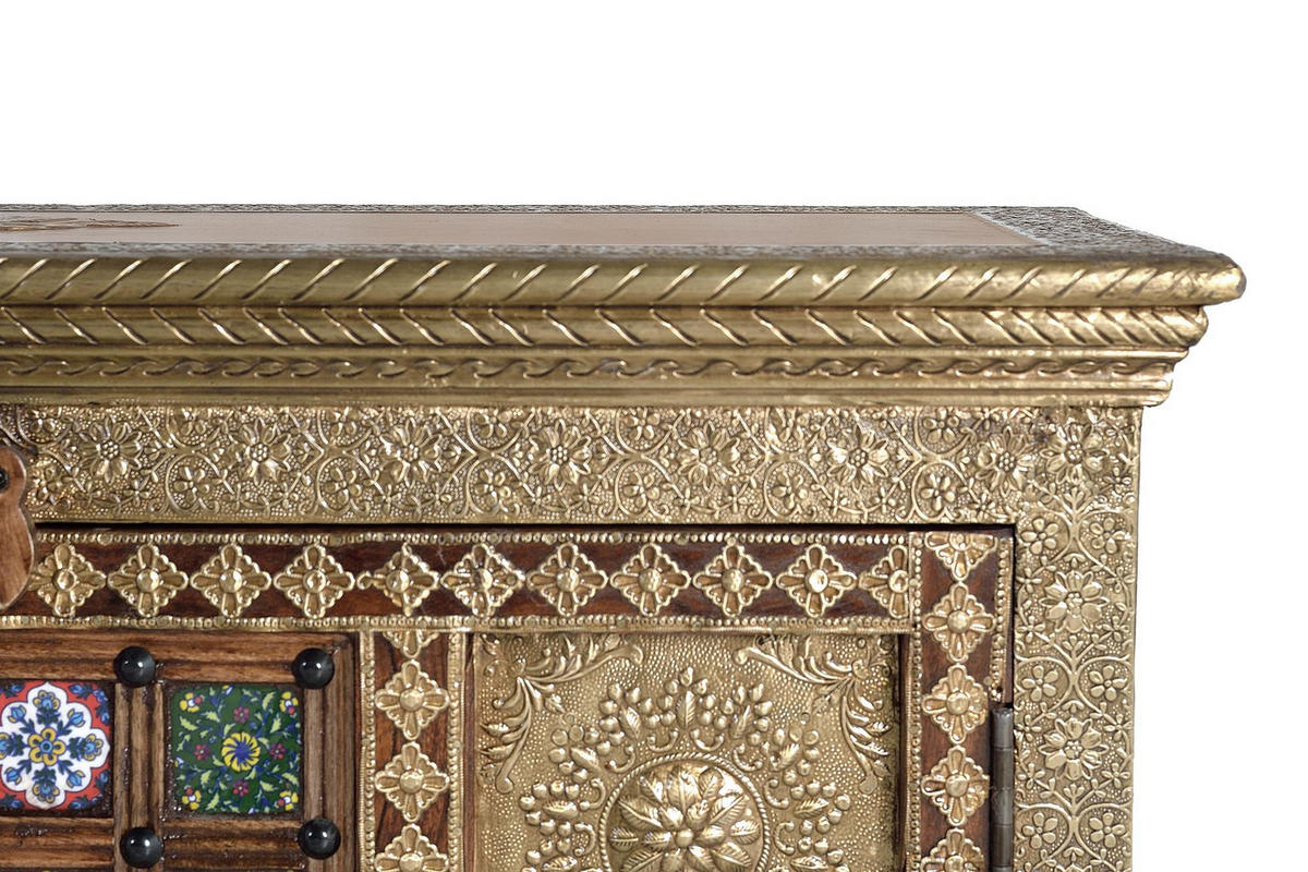 TV-SCHRANK mit Keramik-Details - Kirschbaumfarben, Holz (180/60/40cm) - Giner y Colomer