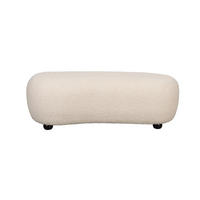 SITZHOCKER Noxx Pouf/ Organisch Geformt Bouclé Weiß - Weiß, Kunststoff (46/41/120cm) - Housecraft Living