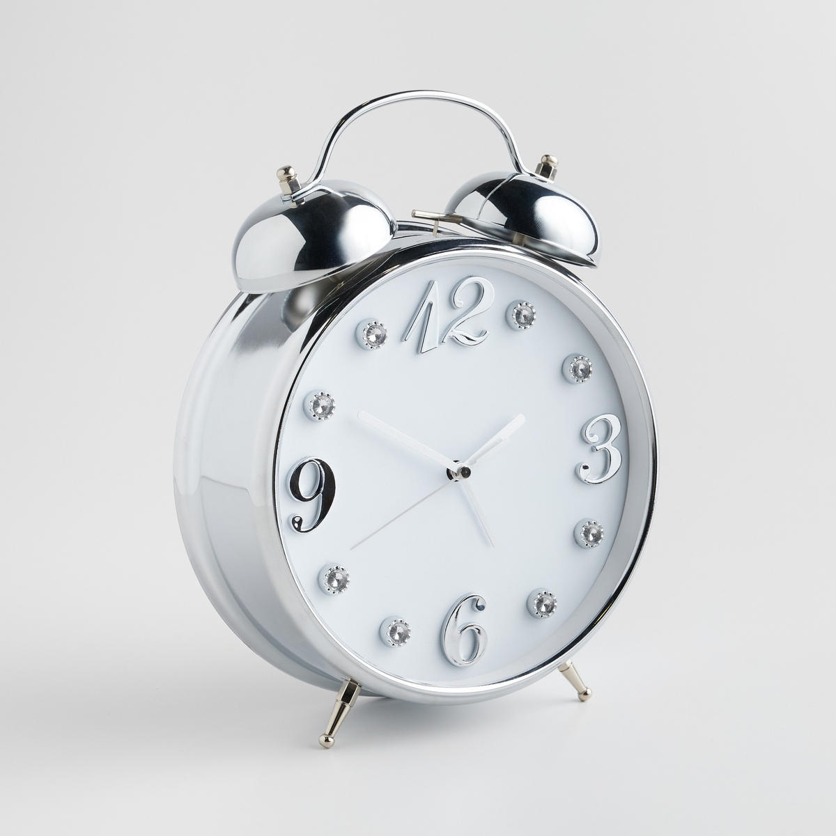 STANDUHR Diamondo - Weiß, Metall (23/30/23cm) - home&you