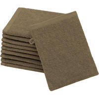 WASCHHANDSCHUH, 10er-Set, 16x21 cm, 100% Baumwolle, Braun - Braun, Textil (16/21cm) - Zollner