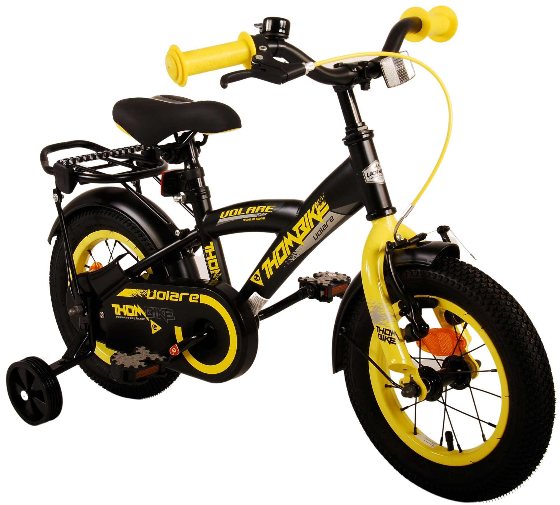 KINDERFAHRRAD Thornbike - Jungen - 12 Zoll - Rücktritt + Handbremse - Schwarz/Gelb - Gelb/Schwarz, Metall (45cm) - TPFSports