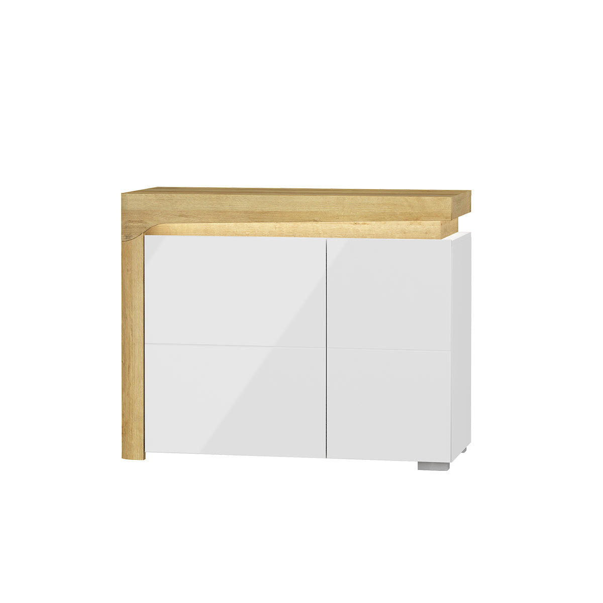 SIDEBOARD Teo Weiß und Holz - Weiß, Holzwerkstoff (102/82/43cm) - Petits-meubles