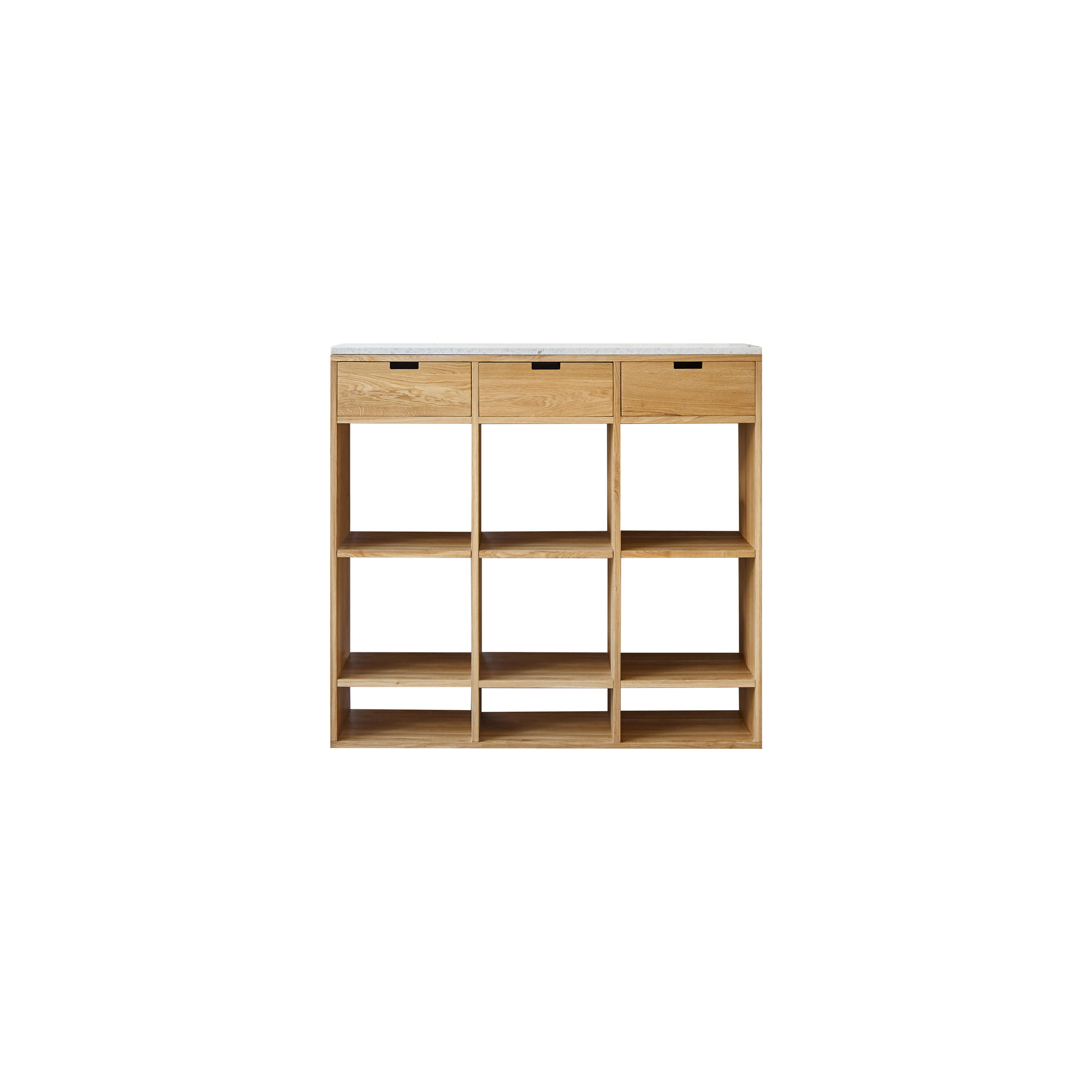 KONSOLENTISCH Miho Weiß aus Eiche - Weiß, Holz (40/120/112cm) - Tikamoon