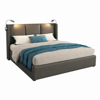 BETT mit Bettkasten 160x200 cm PU Grau mit Matratze - Grau, Metall (160/200cm) - Meubliv