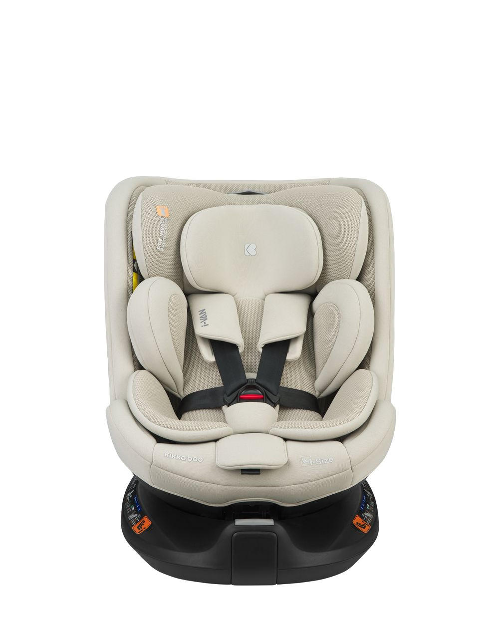 KINDERSITZ i-Van i-Size beige (40-150cm) Isofix Gruppe 0+/1/2/3 Kopfstütze - Beige, Kunststoff (43/58cm) - Kikka boo