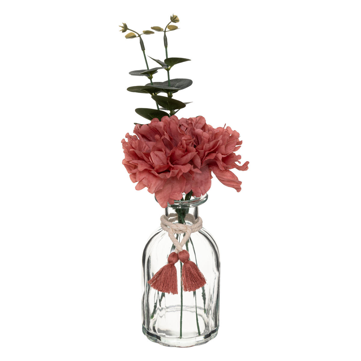 BLUMENARRANGEMENT Glas Carmen 30 cm - Pink, Kunststoff (30cm) - Atmosphera Createur d´interieur