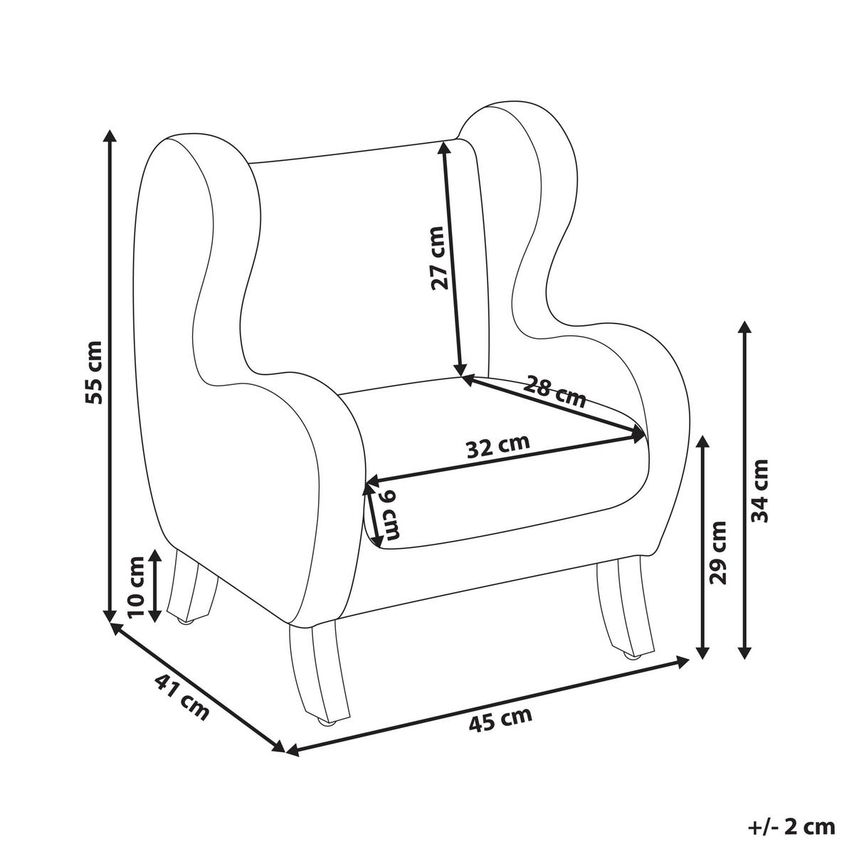 KINDERSESSEL Rosa Farum - Pink/Braun, Textil (45/55/41cm) - Beliani