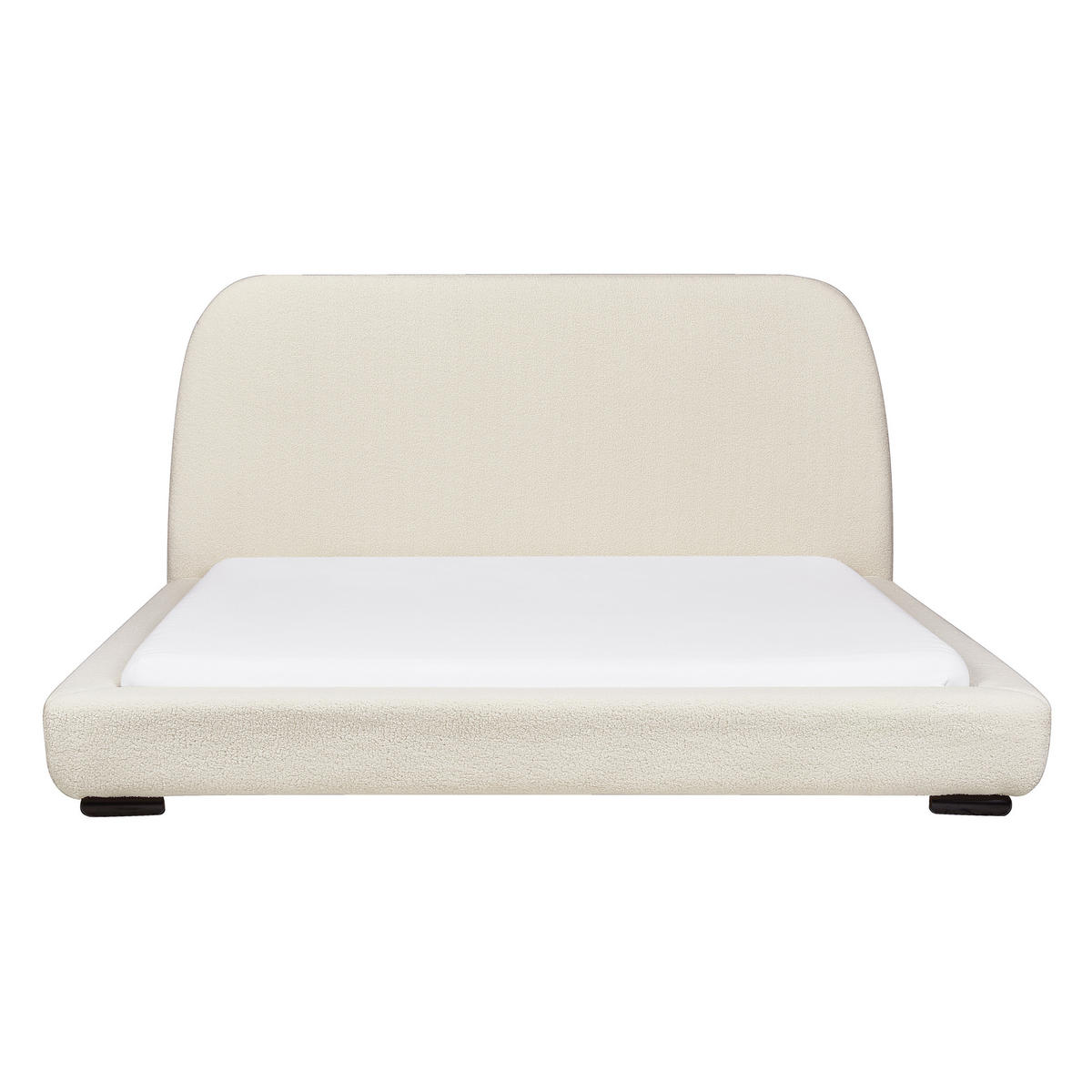 VATTENSÄNG 160x200 cm beige Roisel - Cremefärgad, Textil (160/200cm) - Beliani