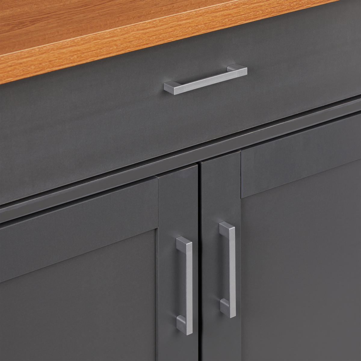 KÜCHENWAGEN - Anthrazit, Holzwerkstoff/Metall (114/90/39.5cm) - Relaxdays