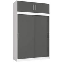 SKRÍŇ Biela, grafitová šedá 245/150/60 - biela, kompozitné drevo (150/245/60cm) - RAUMHIRSCH FURNITURE