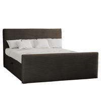 BOXBETT Mit Bettkasten Und Topper TRENTO Stoff Plüsch Cord 200x200 cm Braun H2-Pocket - Braun, Holz/Textil (200/200cm) - Kaiser Möbel