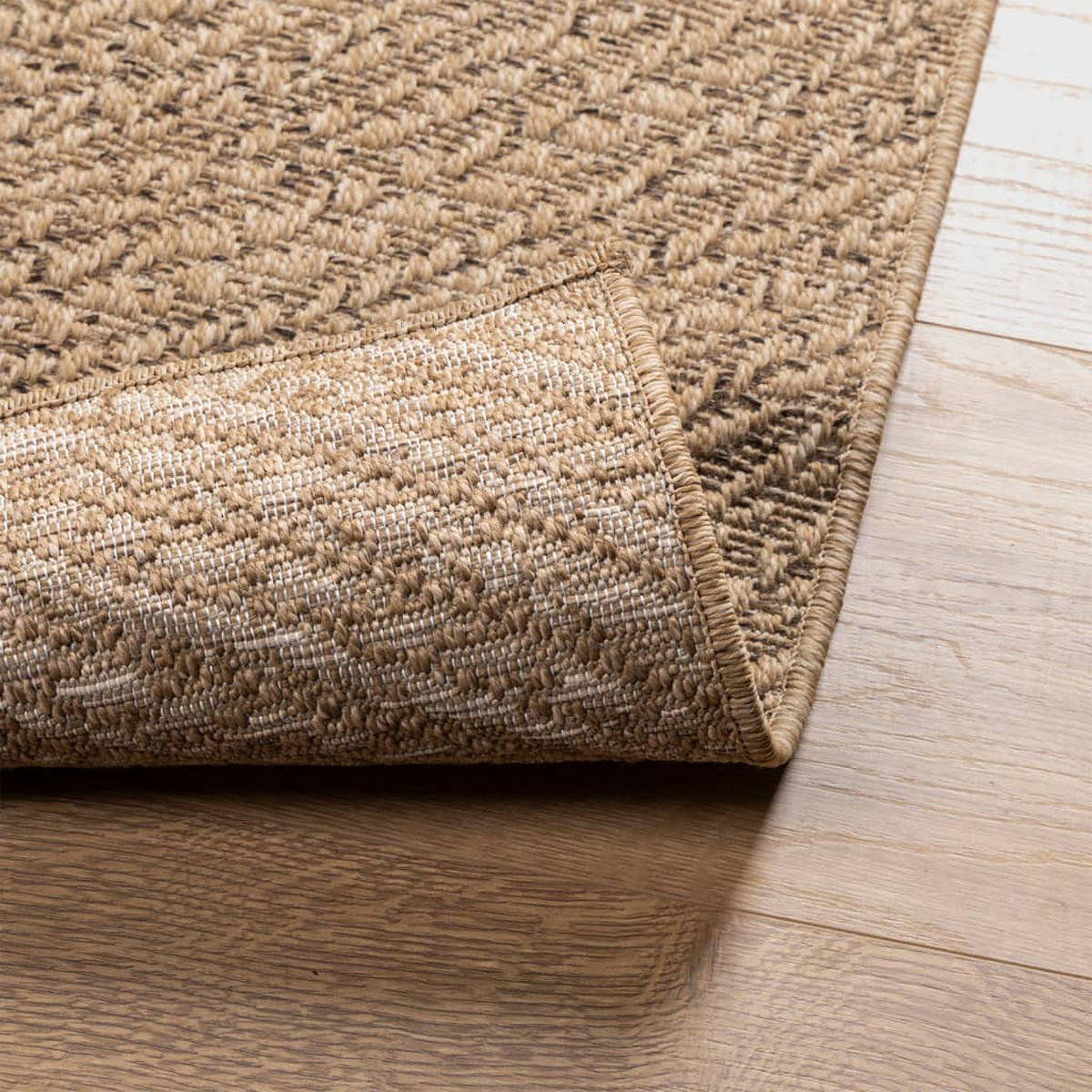 TEPPICH Zizur fur Indoor und Outdoor 200/290 cm aus PP in Jute-Optik - Braun, Kunststoff/Textil (200/290cm) - vidaXL