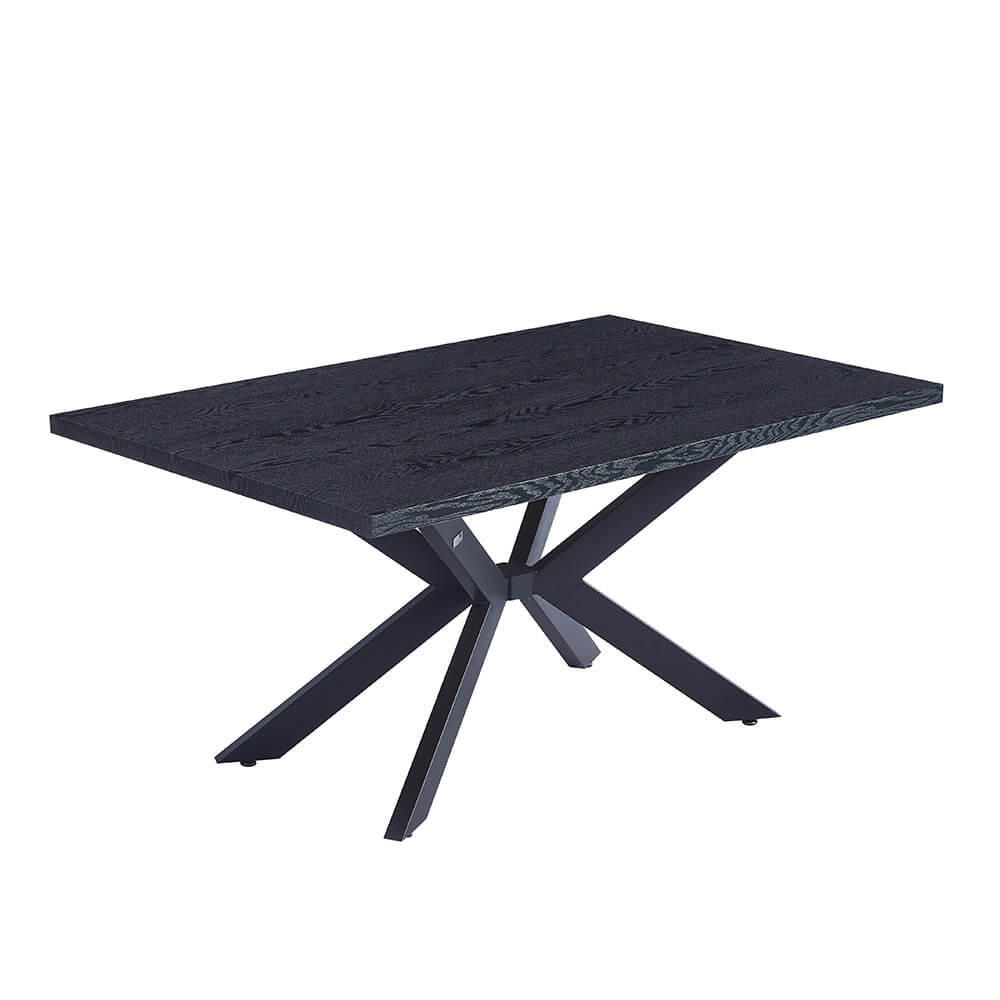 ESSTISCH Eckig AVENCIA inkl. Sternfuß - 160 x 100 cm Dark Oak - Schwarz, Holz (160/100/76cm) - Home Deluxe