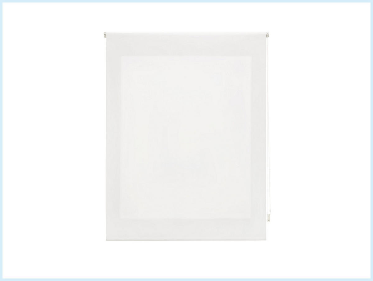 ROLLO Polyester Transluzent Weiß 150x250 - Weiß, Textil (150/250/1cm) - Purline