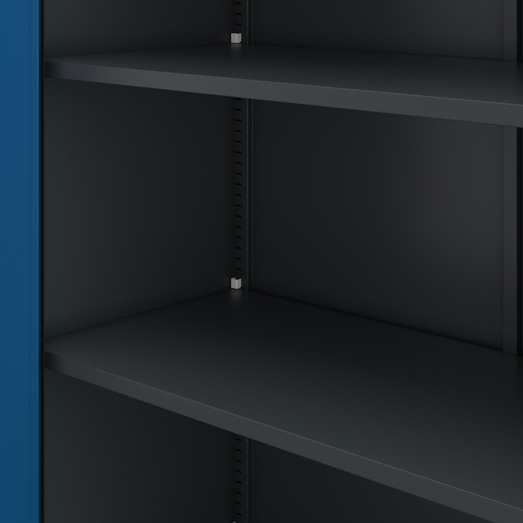 AKTENSCHRANK JAN II - Blau/Anthrazit, Metall (115/185/40cm) - Jan Nowak