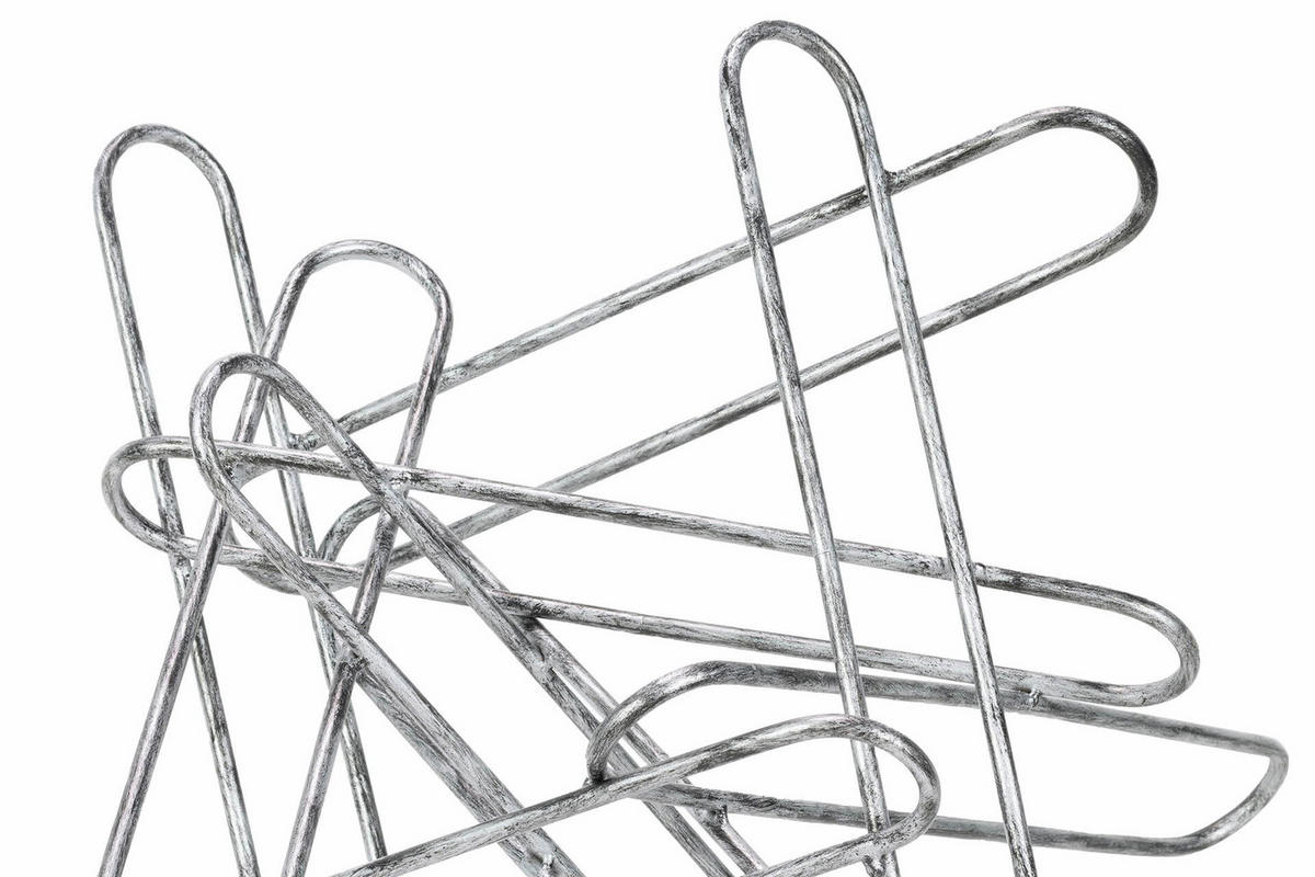METALLSKULPTUR Silber 45/40 cm - Silberfarben, Metall (3.51/40/25cm) - KUNSTLOFT