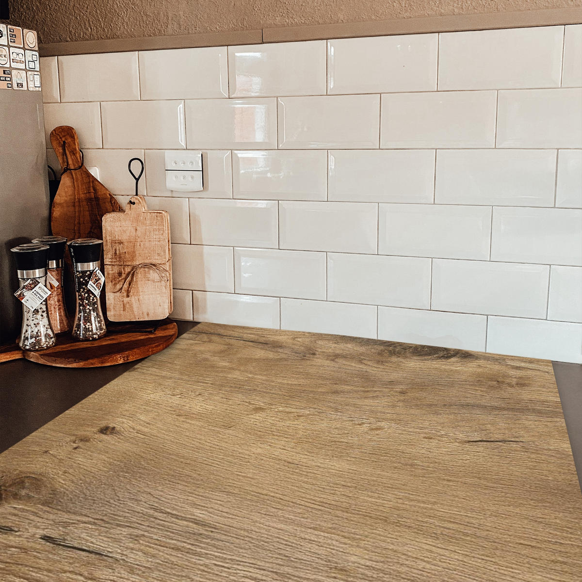 HERDABDECKPLATTE Holz - Braun - Holzoptik 78x78 cm - Eichefarben, Kunststoff (78/78/0.2cm) - MuchoWow