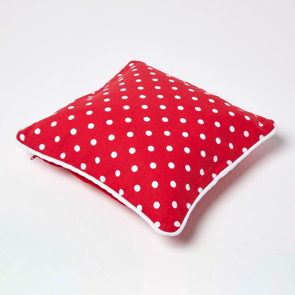 KISSENHÜLLE Polka Dots 30/30 cm, 100% Baumwolle - Rot, Textil (30/30cm) - Homescapes