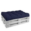 PALETTENKISSEN Eco Style Sitz 120/80/15 cm Dunkelblau - Dunkelblau, Textil (80/15/120cm) - Beautissu 
