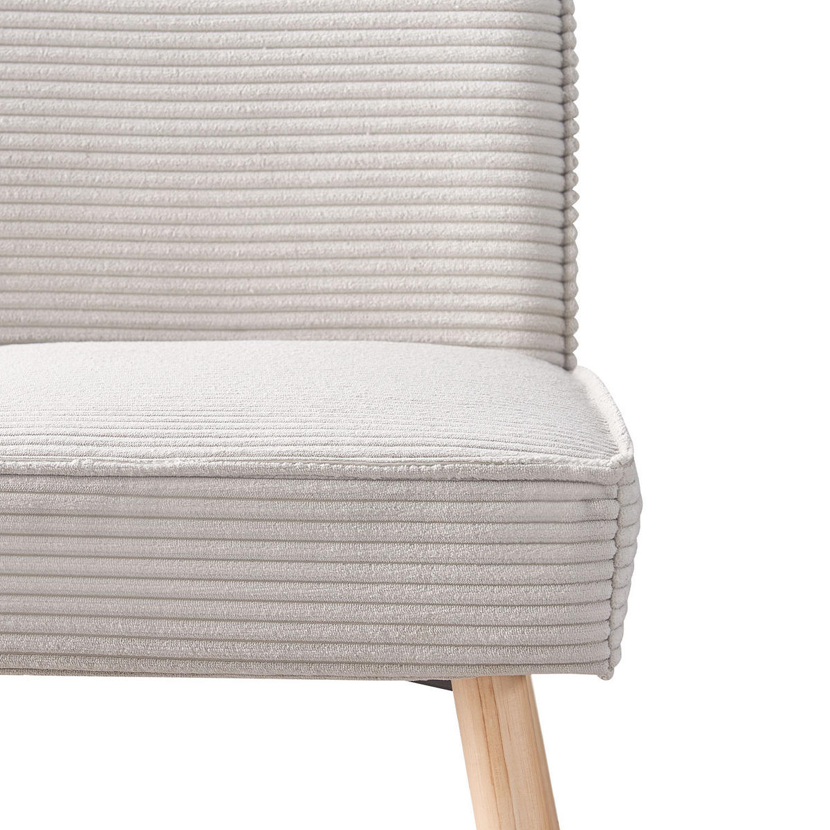 STUHL CEDRIC Grau 2 Stück - Grau, Eichenholz/Textil (49/91/61cm) - B&D Home