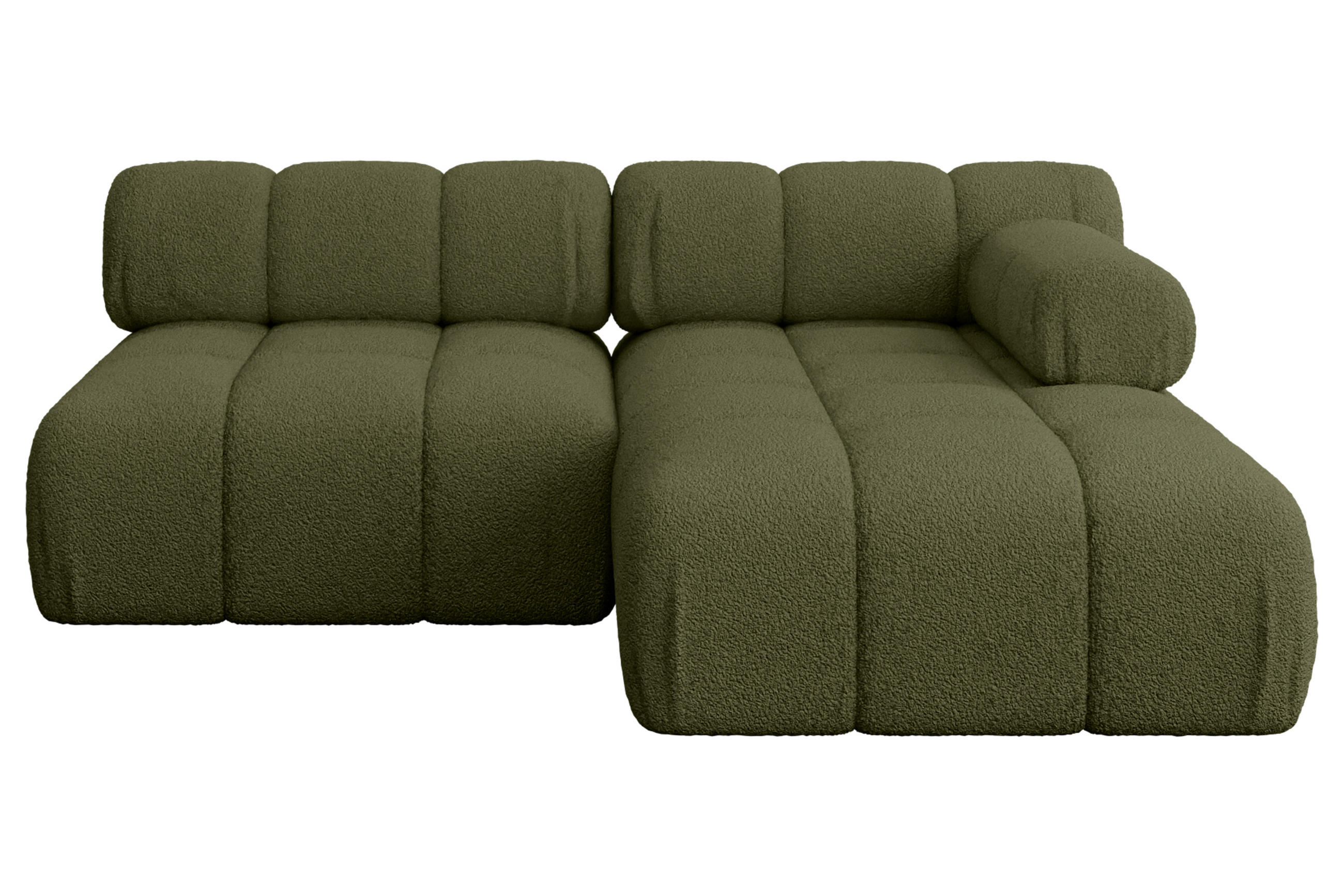 ECKSOFA modulares Sofa Razon-L1 - 190x160x70 cm Grün Bouclé - Grün, Holzwerkstoff/Textil (190/160cm) - ALTDECOR