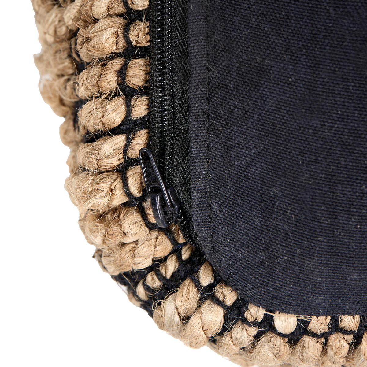 POUF Jute Beige Mabula - Beige, Textil (40/40/40cm) - Beliani