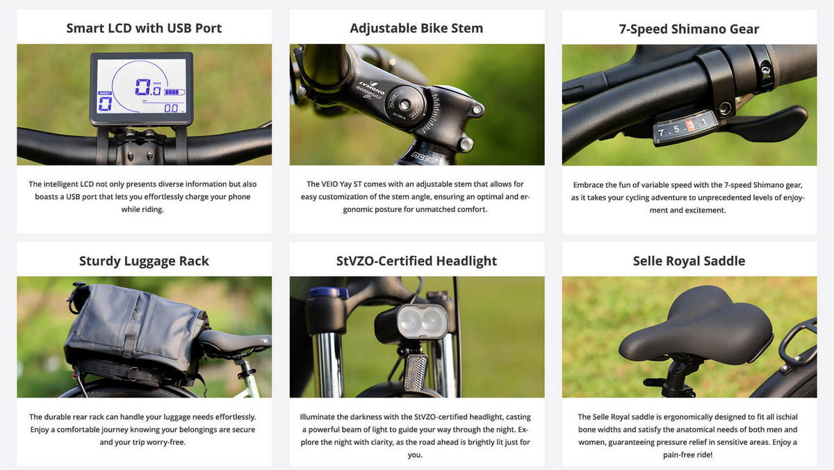 E-BIKE VEIO Yay ST – Mittelantrieb E-Bike mit 70 Nm, 150 km Reichweite, 27,5" Reifen, 7-Gang Shimano, Hydraulikfederung & Scheibenbremsen - Grün, Metall (80cm)