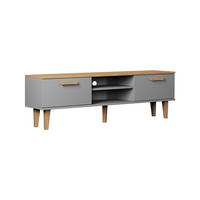 TV STOLÍK Denver Sivá - sivá, kompozitné drevo (35/47/160cm) - Petits-meubles