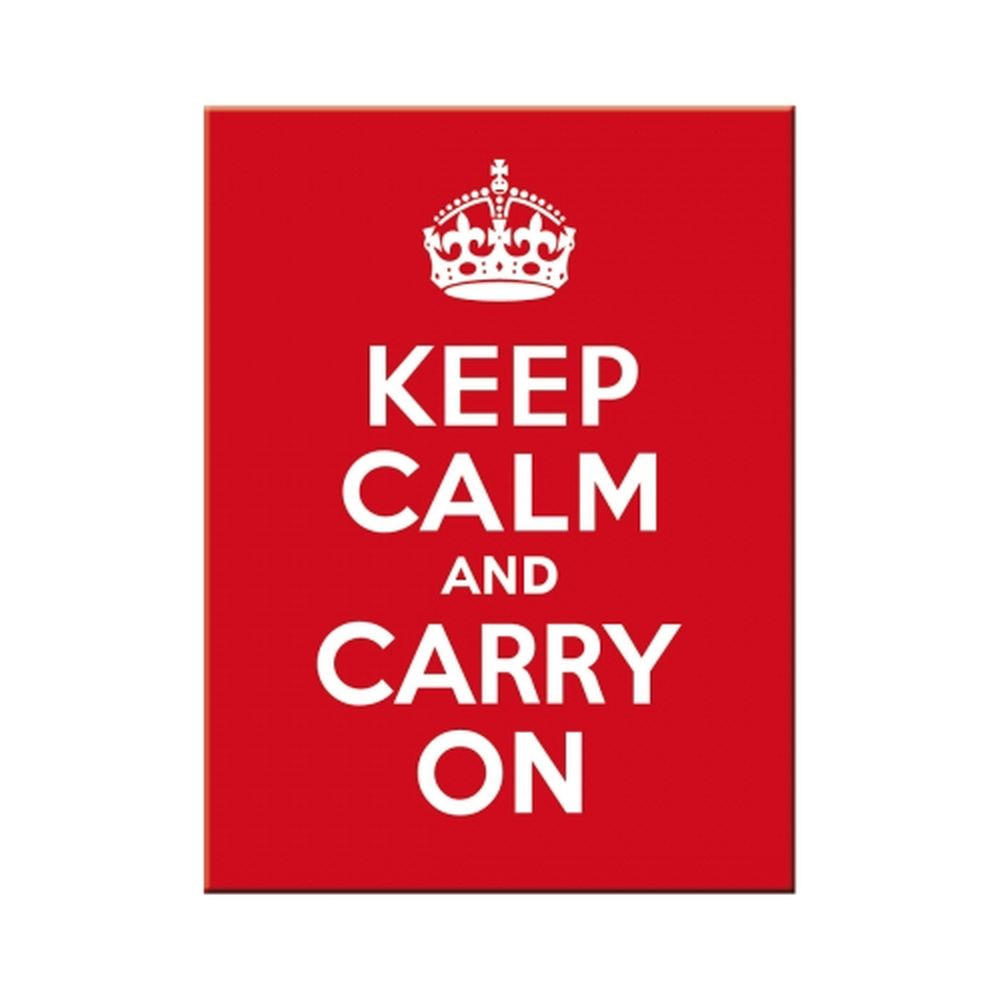 MAGNET 6/8 cm United Kingdom Keep Calm and Carry On - Multicolor, Metall (6/8/0.1cm) - Nostalgic-Art
