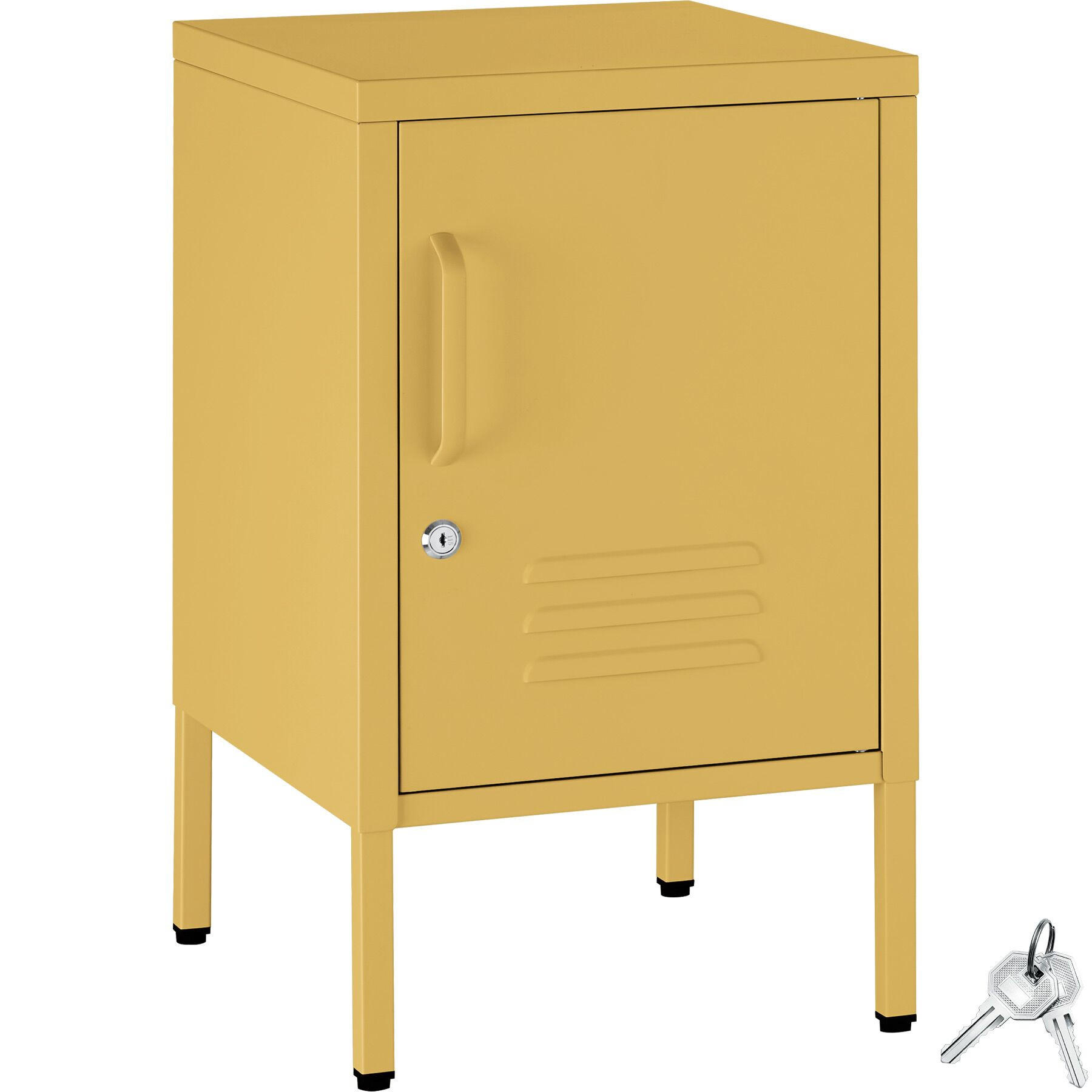 tectake Nachtschrank Gelb 35x60.5x42.5 cm