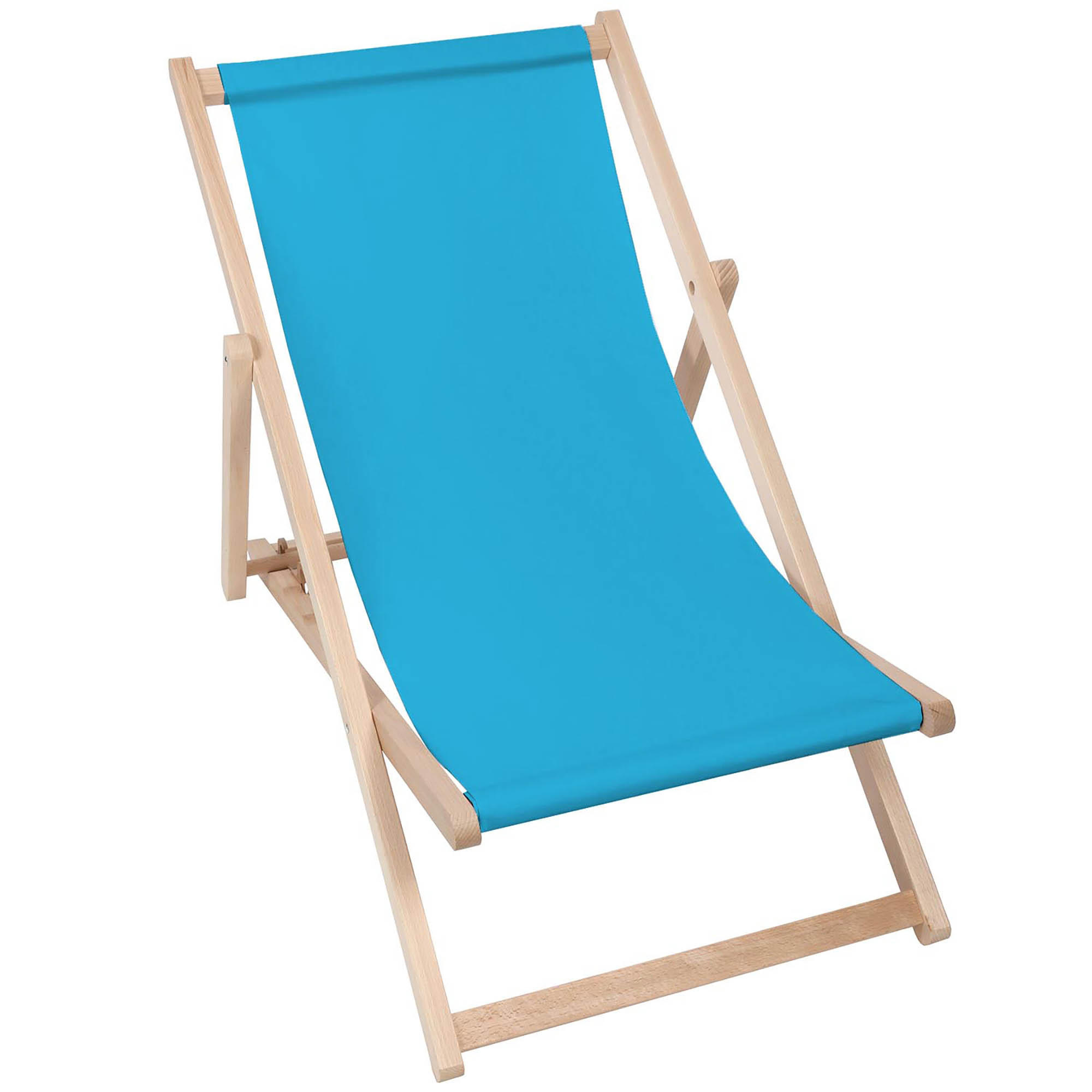 HOLZLIEGESTUHL klappbar Buchenholz Sky M - Hellblau, Holz (54/85/92cm) - Dreamroots