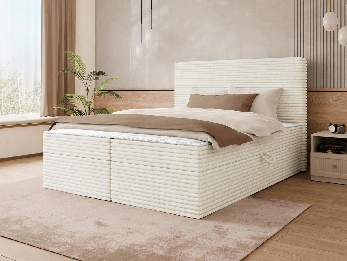 BOXBETT Wokio - H3 - Schwarz/Naturfarben, Holzwerkstoff/Kunststoff (160/200cm) - MIRJAN24