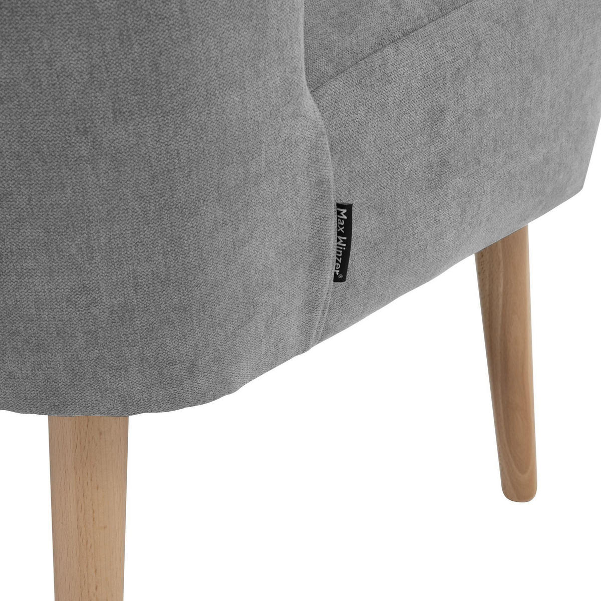 SESSEL Kamle Bezug Flachgewebe Buche natur / hellgrau - Grau, Kunststoff (68/78/58cm) - 58aufmkessel