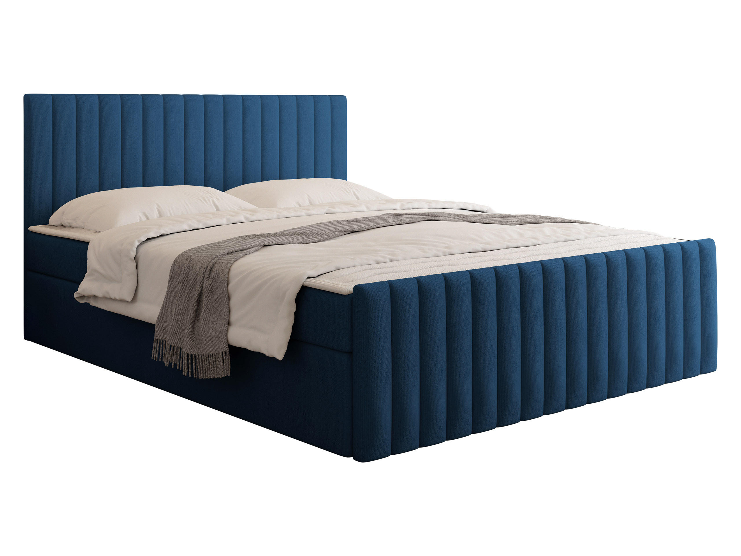 BOXBETT Tirulo Fix - Blau/Schwarz, Holzwerkstoff/Kunststoff (180/200cm) - MIRJAN24