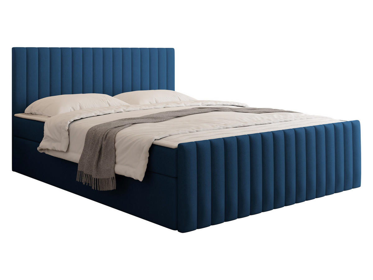 BOXBETT Tirulo Fix - Blau/Schwarz, Holzwerkstoff/Kunststoff (180/200cm) - MIRJAN24