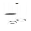 LED-HÄNGELEUCHTE 3er Ring Schwarz Ø 120 | 100 | 80cm - Schwarz, Metall (1.3/120/3.3cm) - s.luce