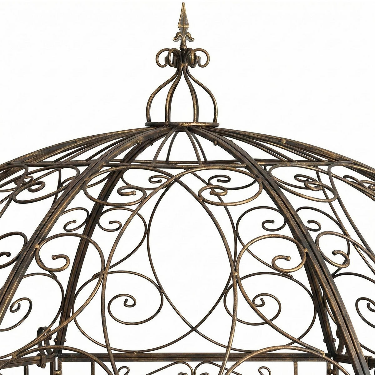 PAVILLON Liv Antik 284x263x313cm Metall Bronze Gartenpavillon - Bronzefarben, Metall (284/313/263cm) - DELUKE