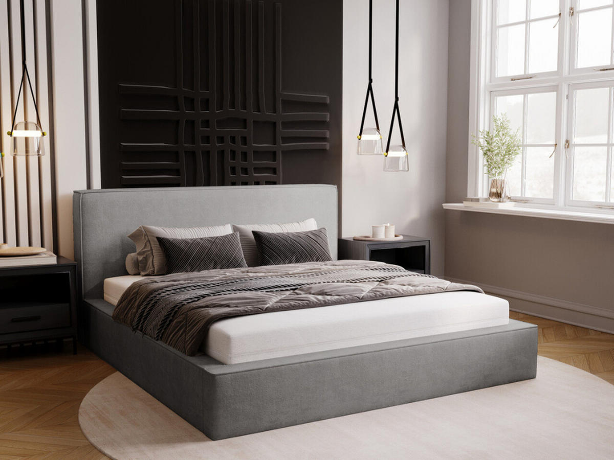 POLSTERBETT Monaco 160x200 Grau - Grau, Textil (160/200cm) - Graingold