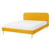 POLSTERBETT 140/200cm Gelb Flayat - Gelb, Textil (140/200cm) - Beliani