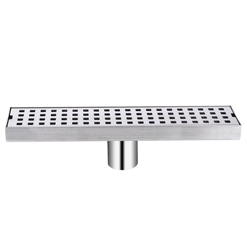BODENABLAUF – 6,8 x 40 cm – Rechteckig - Silberfarben, Metall (41/7/7.8cm)