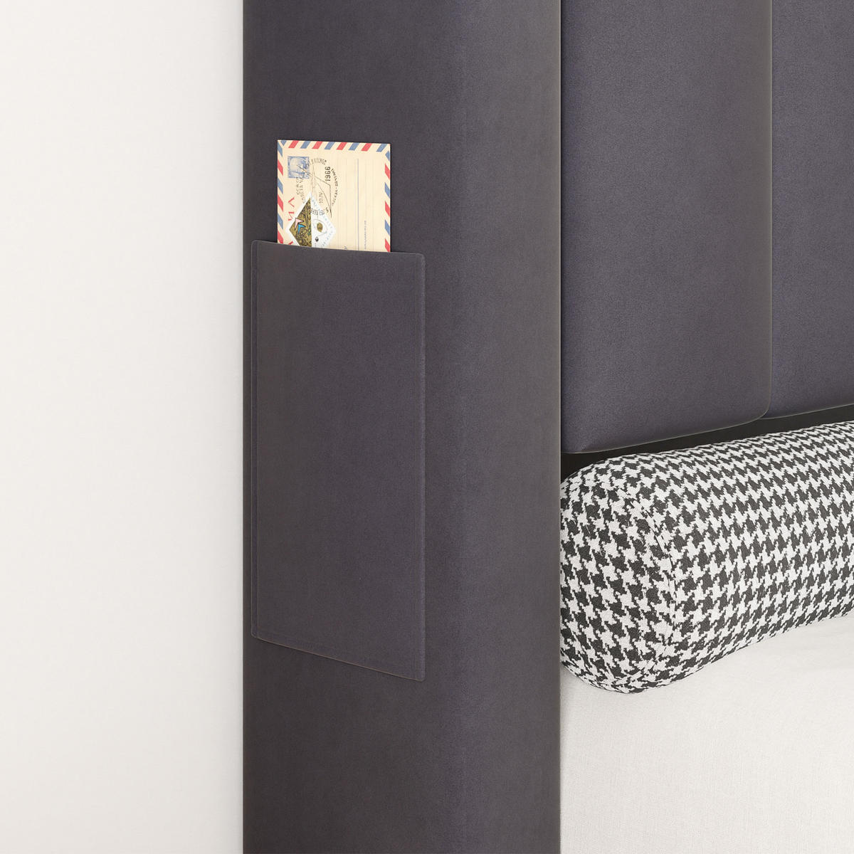 POLSTERBETT 160/200 cm mit LED-Beleuchtung, USB-Anschluss und Stauraum, Grau - Grau, Holzwerkstoff (160/200cm) - Redom