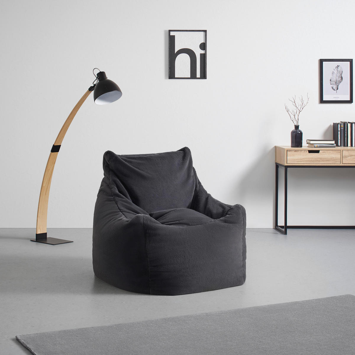 SITZSACK Storvik Graphitfarben - Graphitfarben, Textil (100/75/100cm) - Mömax