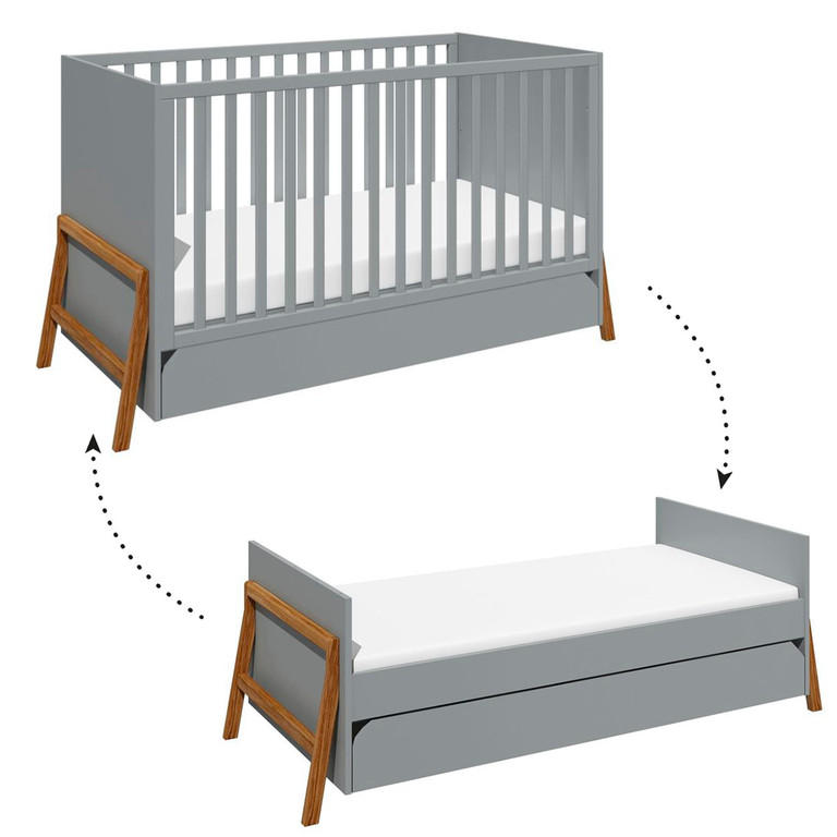 GITTERBETT 70/140 Grau - Grau, Holzwerkstoff (70/140cm) - Petits-meubles