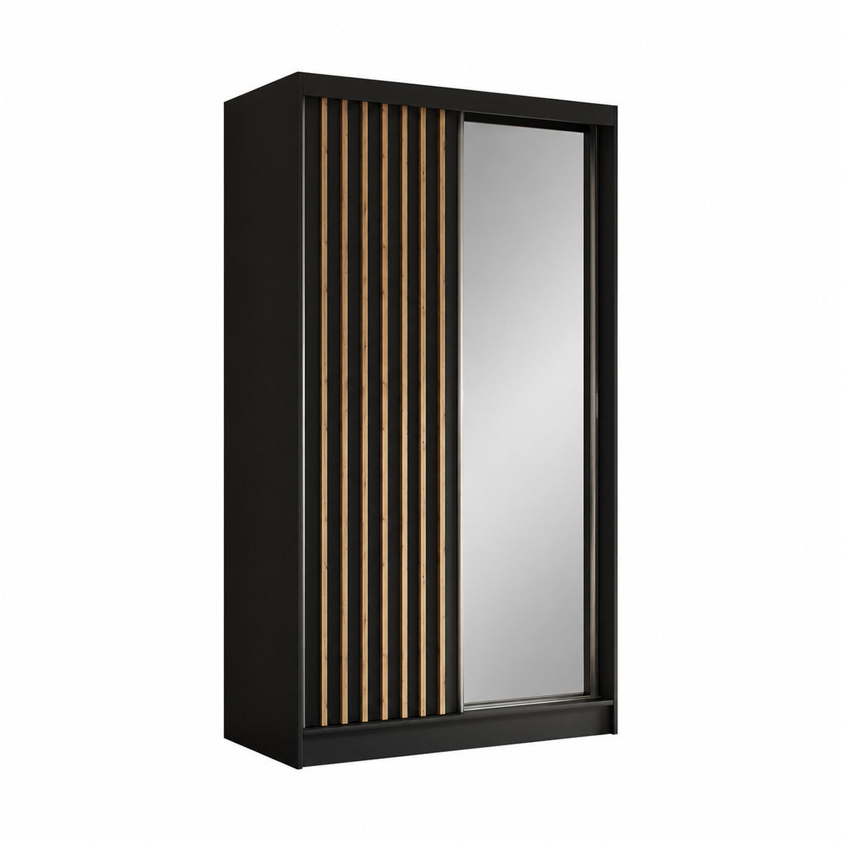KS Home Concept Kleiderschrank Schwarz 120x216x61 cm