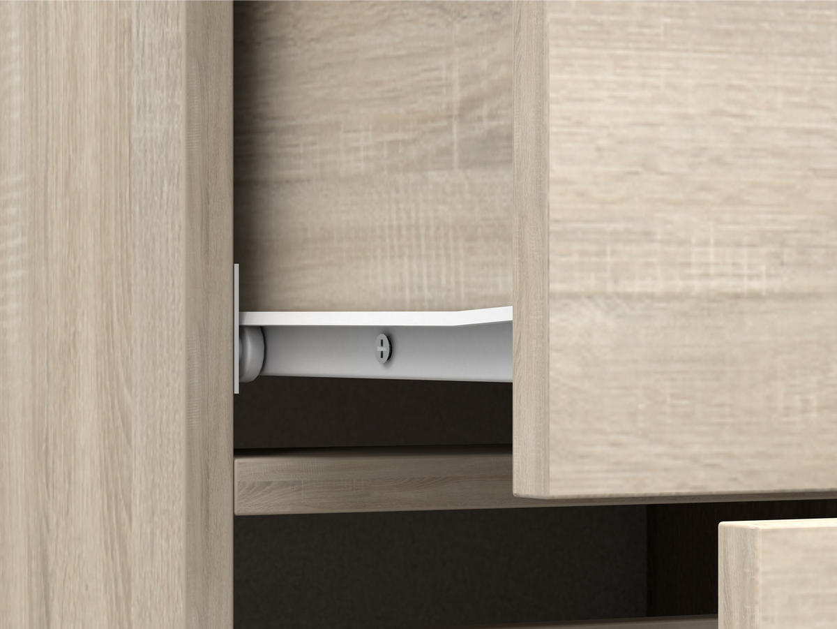 KOMMODE - Highboard IRYS MINI (sonoma) - Sonoma Eiche, Holzwerkstoff (90/95/45cm) - Möblo