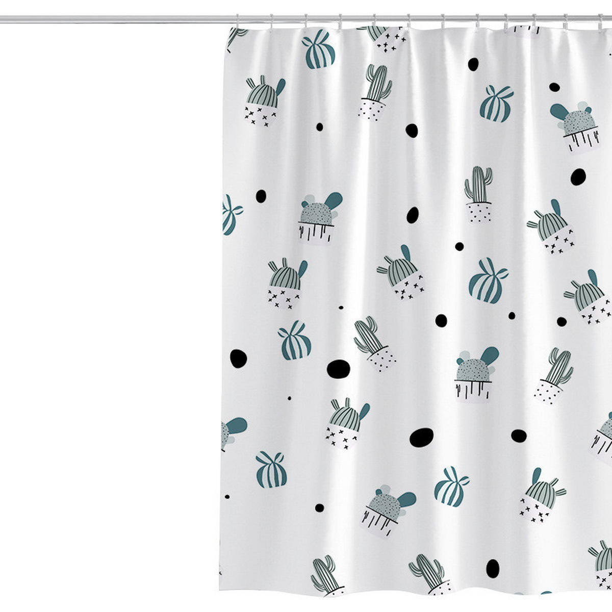 DUSCHVORHANG 180 x 200 cm Polyester schnell trocknend wasserdicht maschinenwaschbar Badezimmer - Weiß, Textil (180/200cm) - MCBOSON