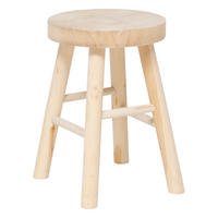 HOLZHOCKER Nyar 28/28/41 cm - Beige, Holz (28/41/28cm) - Atmosphera Createur d´interieur